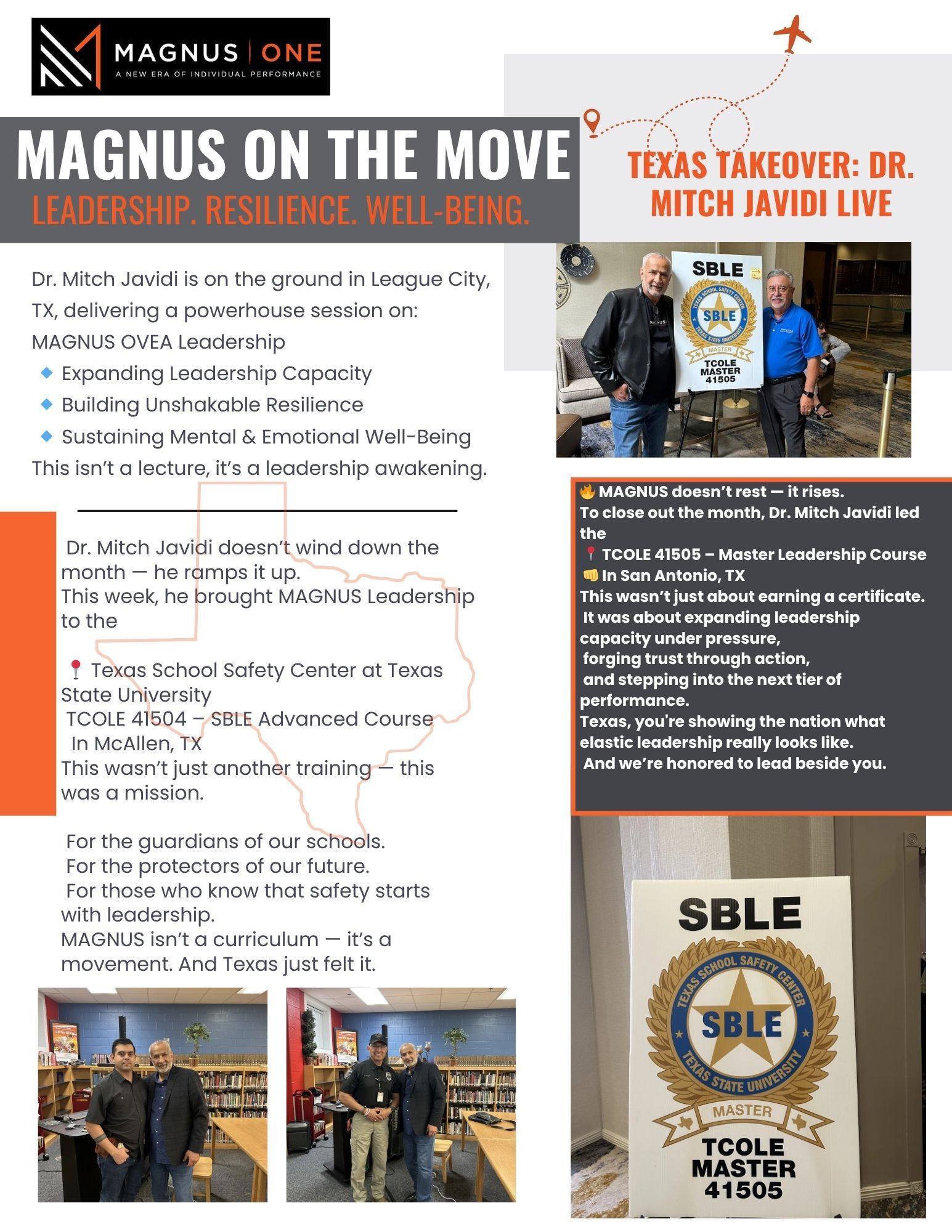 Dr. Mitch Javidi in Texas at TCOLE