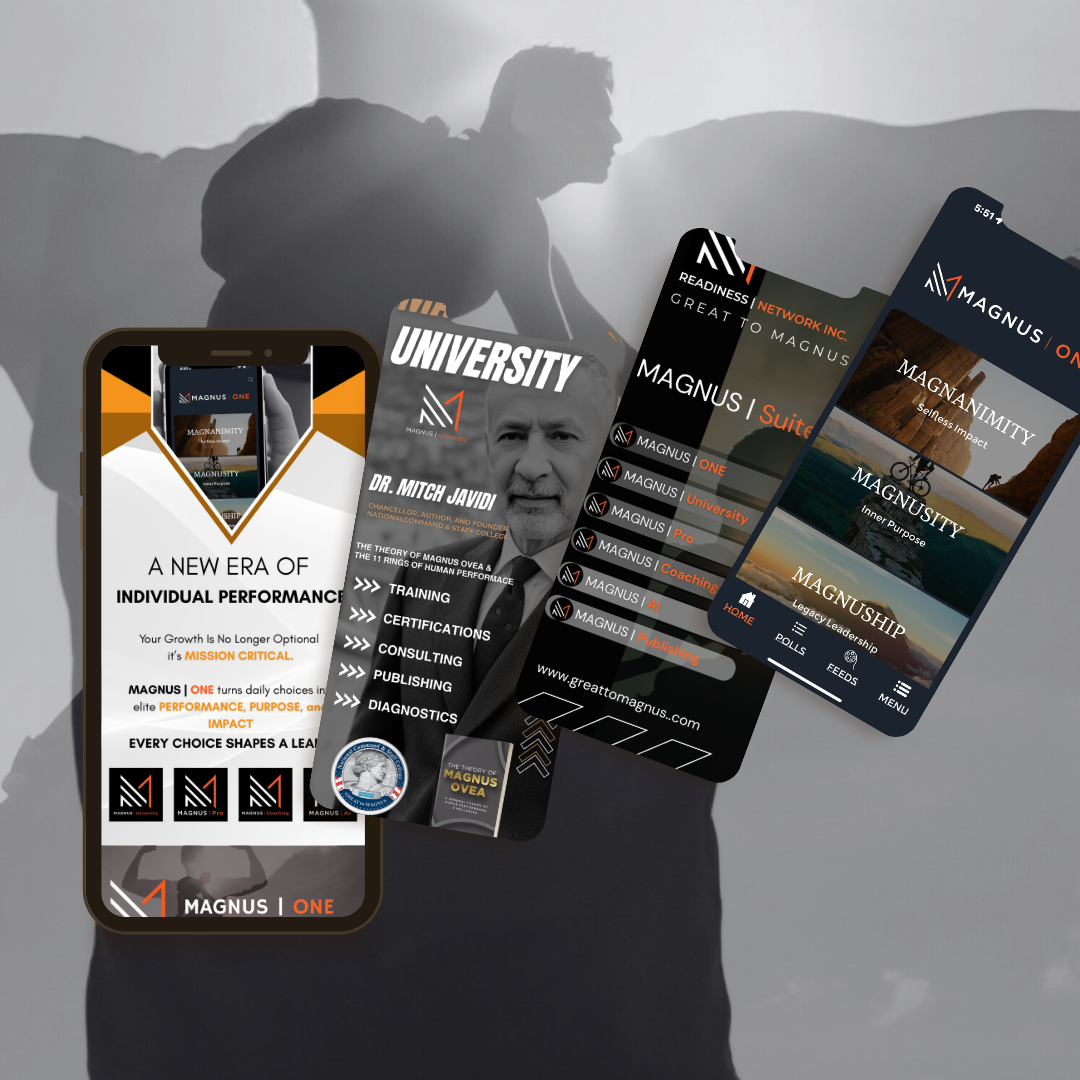 Multiple smartphones displaying promotional